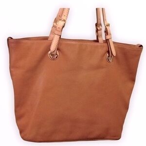 MICHAEL KORS  light brown LEATHER TOTE bag